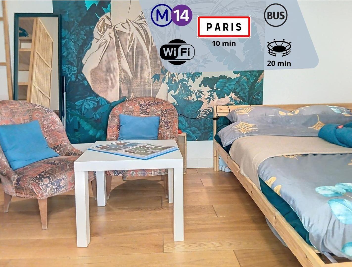 圣旺Le Chic Audonien - Cozy Nest Before Gates Of Paris - Access From Cdg & Orly Airports - Wi-Fi - Smart Tv公寓 外观 照片